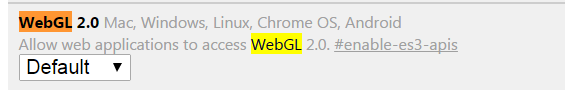 Does not support webgl. Your browser does not support WEBGL.. Your browser does not support Graphics API "WEBGL 2" which is required for this content..